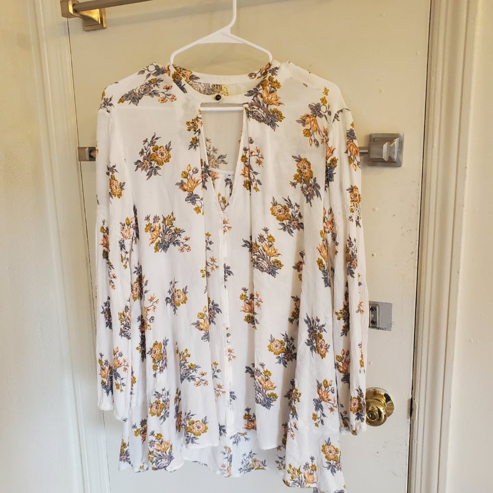 Free People Tunic Dress Top for Spring Floral